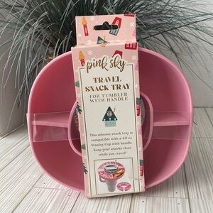 5/$25  Pink Travel Snack Tray for Stanley Cups with Handle